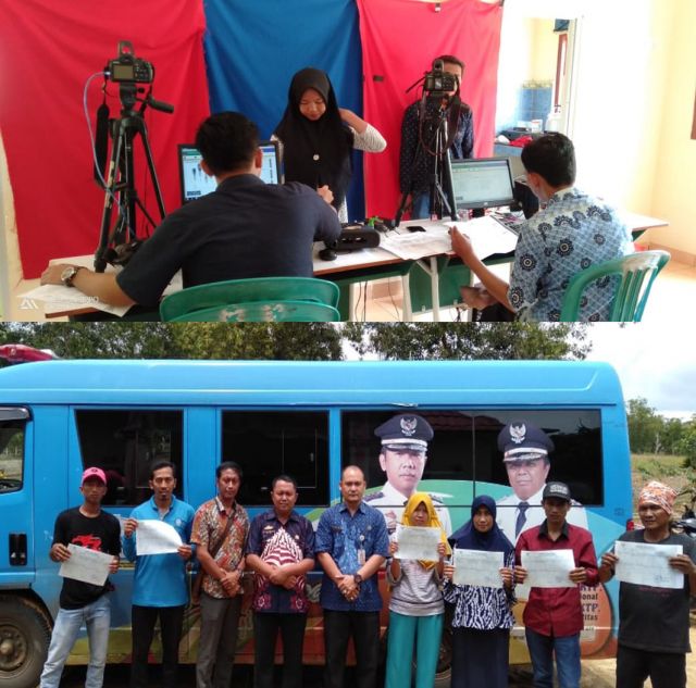 Pelayanan Keliling Dinas Kependudukan dan Pencatatan Sipil Way Kanan ke Kampung Pakuan Baru Kecamatan Pakuan Ratu