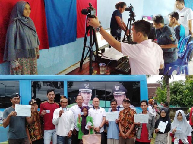 Pelayanan Keliling Dinas Kependudukan dan Pencatatan Sipil Kabupaten Way Kanan Ke Kampung Tanjung Serupa Pakuan Ratu